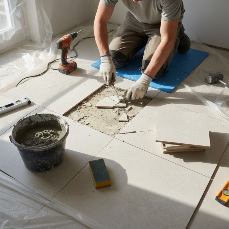 Broken Tile Replacement detail