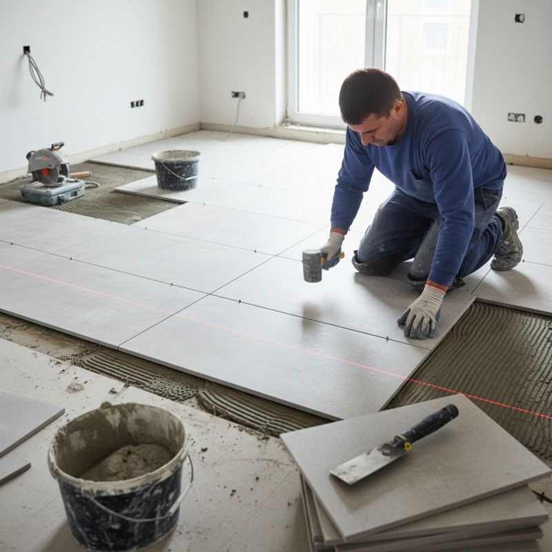 Porcelain Tile Installation detail