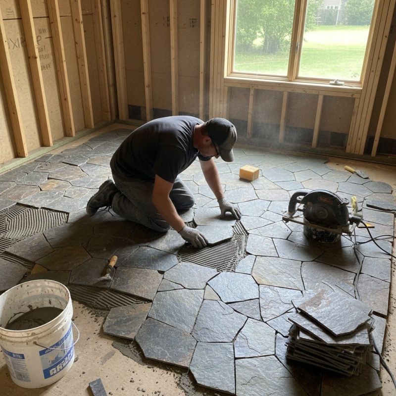 Slate Floor Installation detail