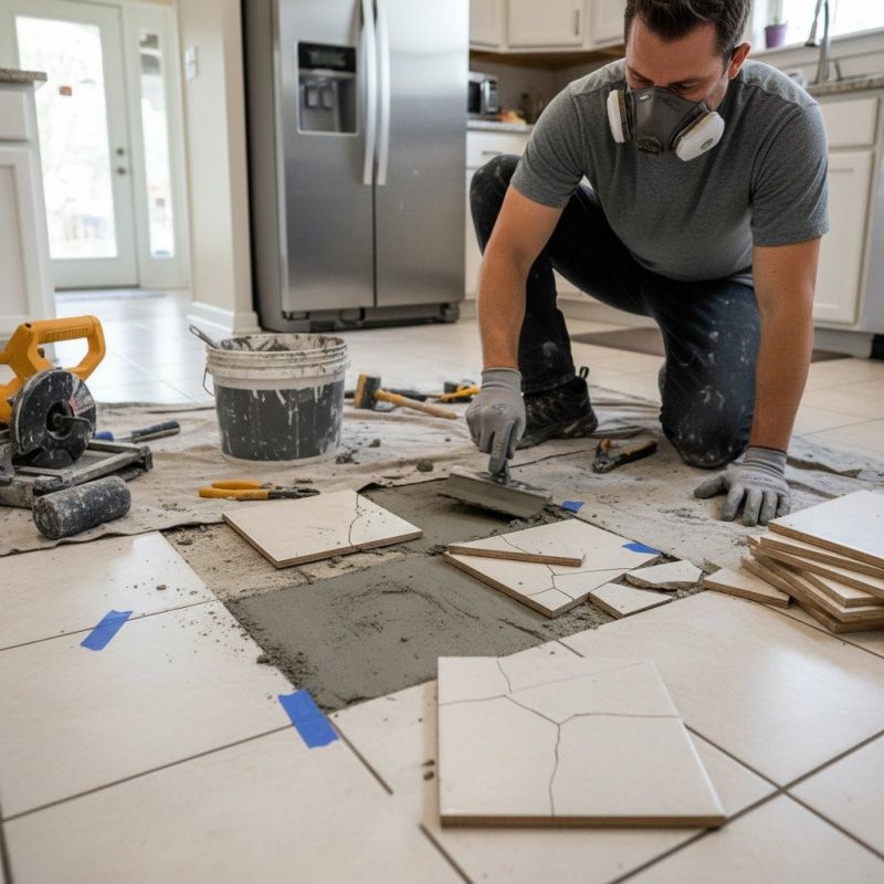 Tile Floor Reglazing