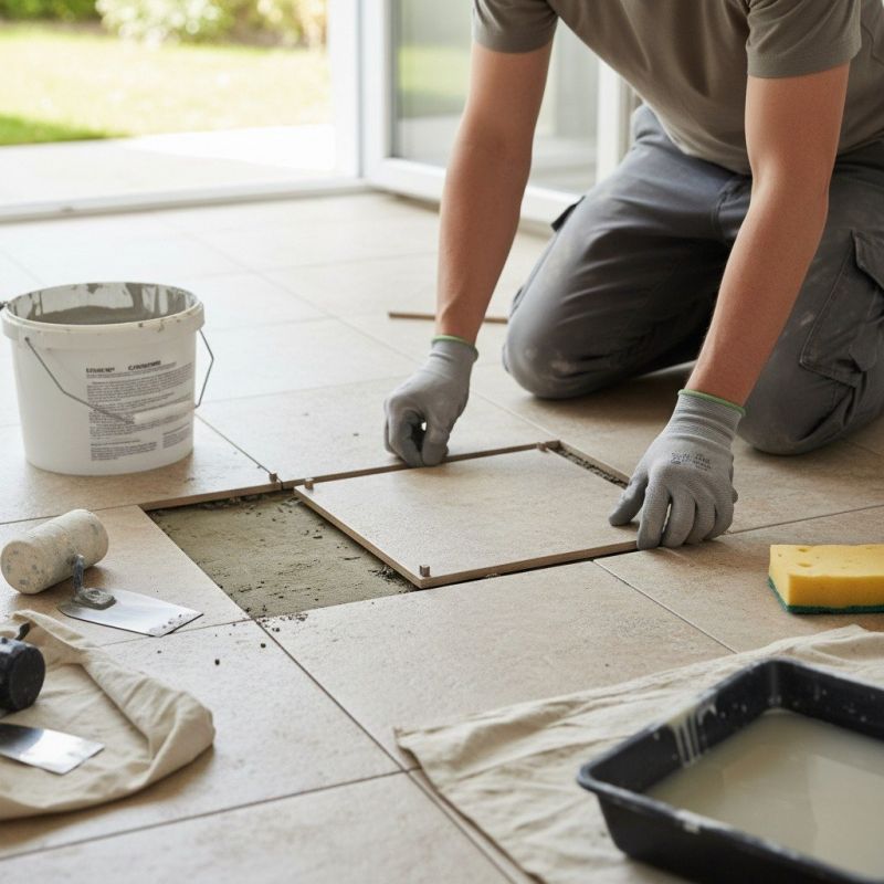 Tile Floor Reglazing