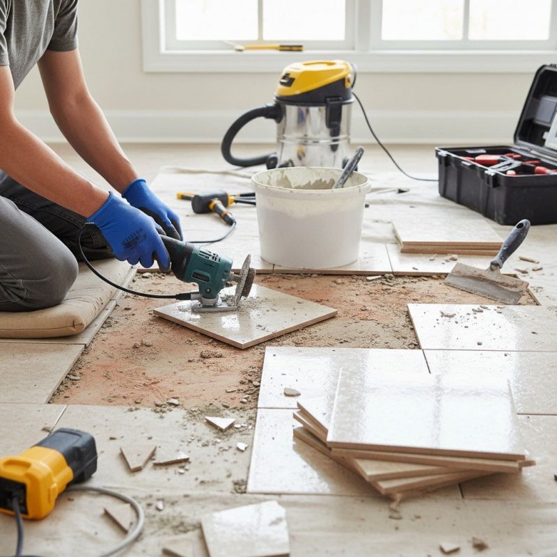 Tile Floor Reglazing